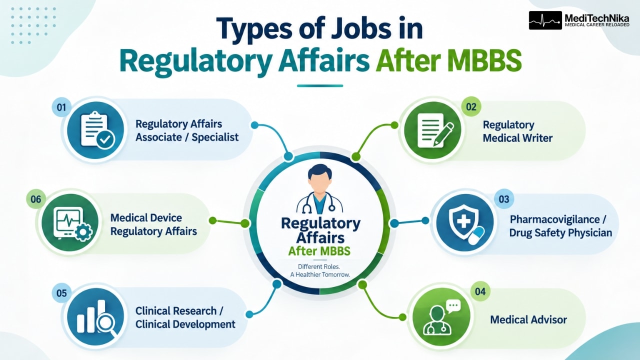 Types of Regulatory affairs after MBBS career path