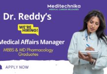Dr. Reddy’s Hiring for Medical Affairs Manager | MBBS and MD Pharmacology Graduates Apply Now Job Vacancy at Dr. Reddy's for Medical Affairs Manager | Medical Graduates Apply Now