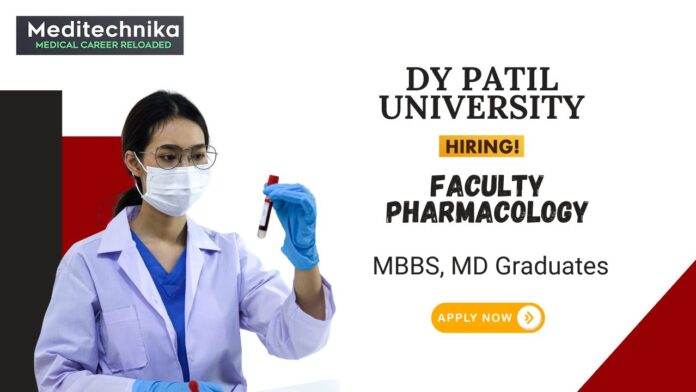 Assistant Professor Job at D Y Patil University MBBS Graduates Apply Online