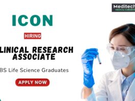 Clinical Research Associate Job at ICON MBBS Graduates Apply Now