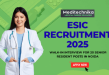 ESIC Recruitment 2025: Walk-In Interview for 20 Senior Resident Posts in Noida ESIC Recruitment 2025 Walk-In Interview for 20 Senior Resident Posts in Noida - Apply Now