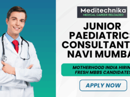 Junior Paediatrics Consultant In Navi Mumbai - Motherhood India Hiring Fresh MBBS Candidates - Apply Now