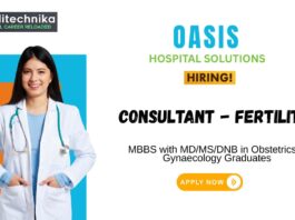 MBBS Job at Oasis Fertility Apply Now for the Fertility Consultant Role