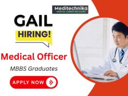 Medical Officer Role at GAIL - Career Opportunity at GAIL | MBBS Graduates Apply Now