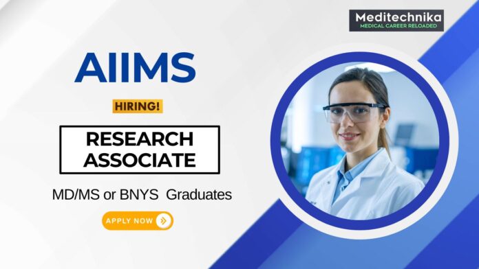 Research Associate Job at AIIMS Delhi MD Graduates Apply Online