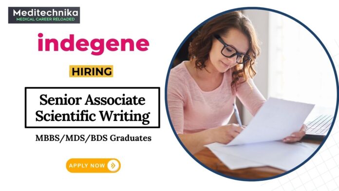 Scientific Writing Job at Indegene MBBS Graduates Apply Online