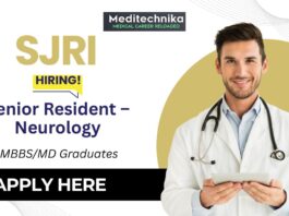 Senior Resident Neurology – Medical Jobs at St. John’s Bangalore