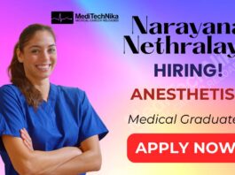 Anesthesiology Job at Narayana Nethralaya | MBBS, MD, DNB Job