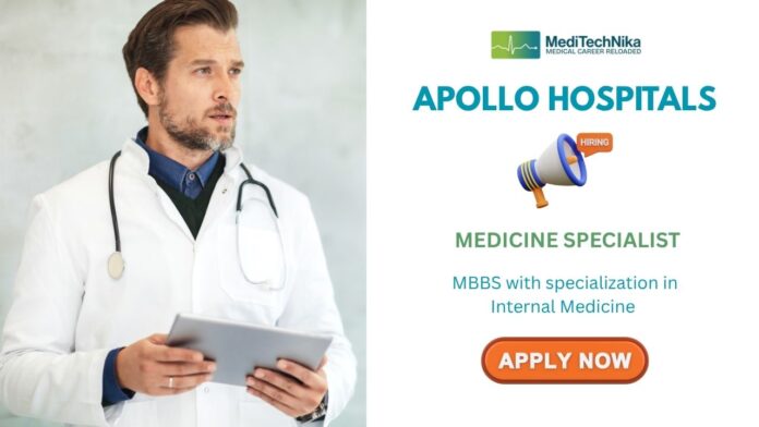 Apollo Careers: Apply Now for Medicine Specialist Position