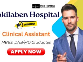Clinical Assistant Job at Kokilaben Hospital Mumbai