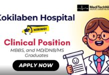 Clinical Assistant Vacancy at Kokilaben Hospital – HPB & Liver Transplant Clinical Job at Kokilaben Hospital Assistant Vacancy