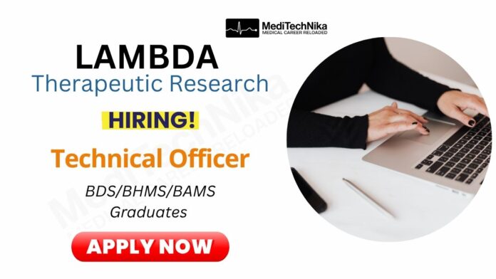 Clinical Research Job at Lambda Therapeutic Research | Apply