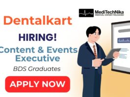Dental Job at Dentalkart Content & Events Executive Role