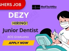 Dentist Job at Dezy Bangalore | Hiring BDS Freshers
