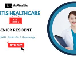 Fortis Careers Apply Now for Senior Resident Position