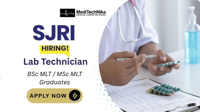 Lab Technician Job at St. John’s Research Institute