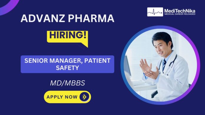 MBBS Jobs at Advanz Pharma Apply Now for Senior Manager Position