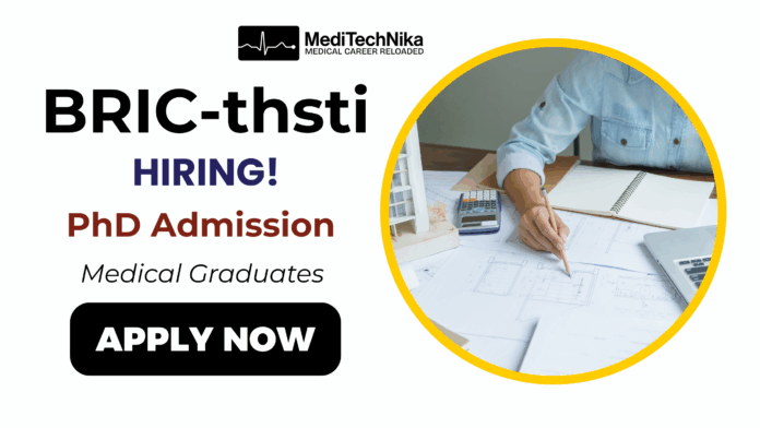 PhD Admission 2026–27 at THSTI–BRIC | Apply Now