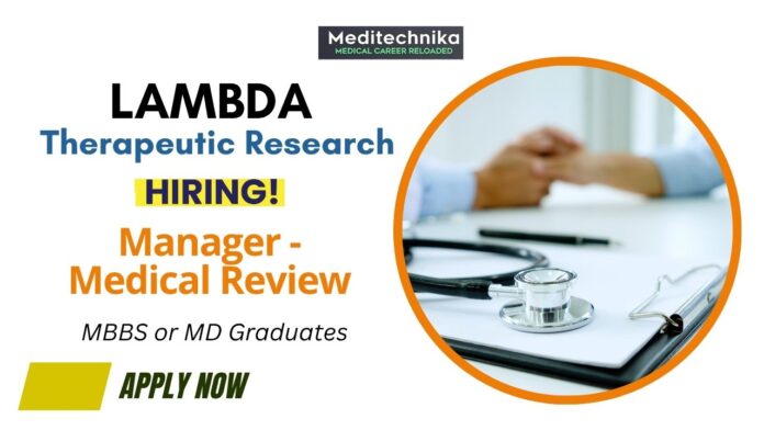 Pharmacovigilance Jobs Manager Medical Review at Lambda