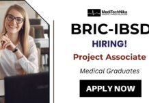 BRIC Project Associate Job 2025: Apply for DBT-Funded Medical Job Opportunities Project Associate Job at BRIC - Medical Job Vacancy
