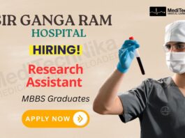 Research Assistant Job at Sir Ganga Ram Hospital, New Delhi