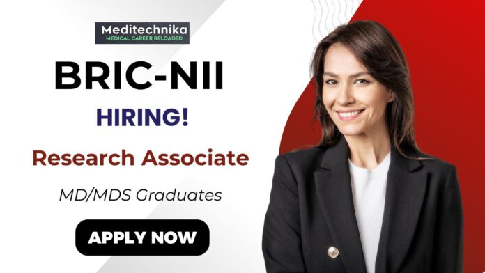 Research Associate Job at BRIC-NII New Delhi Apply Now