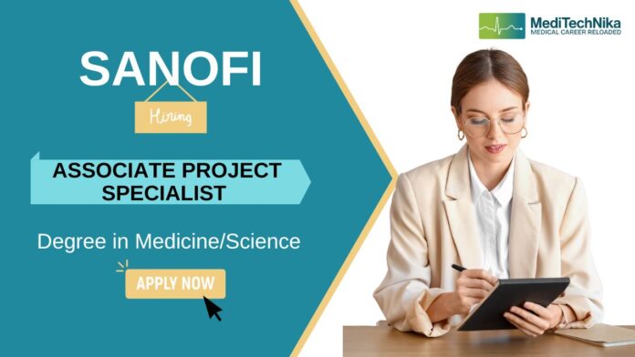 Sanofi Careers Apply Now for Associate Project Specialist Role
