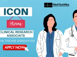 ICON is hiring for a Clinical Research Associate Role. Apply Now
