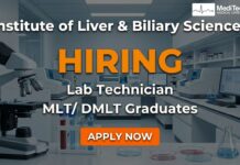 Lab Technician Job Opportunity at Institute of Liver & Biliary Sciences (ILBS) Lab Technician Job Opportunity at Institute of Liver & Biliary Sciences (ILBS). Apply Now.