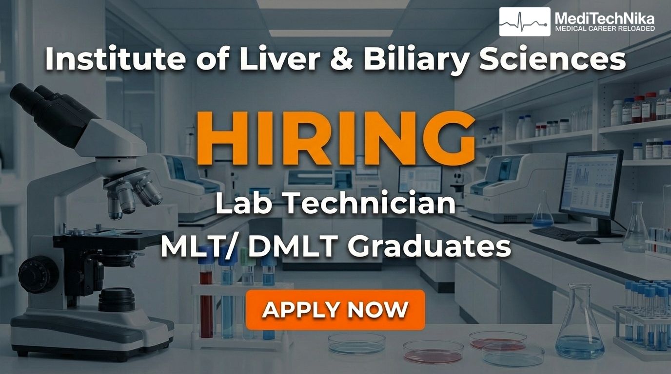 Lab Technician Job Opportunity at Institute of Liver & Biliary Sciences (ILBS) Lab Technician Job Opportunity at Institute of Liver & Biliary Sciences (ILBS). Apply Now.