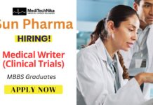 Clinical Trial Job at Sun Pharma | Medical Writer Role in Mumbai Clinical Trial Job at Sun Pharma | Medical Writer Role in Mumbai