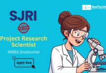 MD Apply Now: Project Research Scientist(Medical) Role at SJRI With Rs. 1 lakh pm Pay Medical Job: Project Research Scientist at SJRI