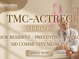 Oncology Jobs at TMC-ACTREC Apply Now for Senior Resident Position