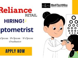 Freshers Optometrist Job in Chennai | Reliance Retail Hiring