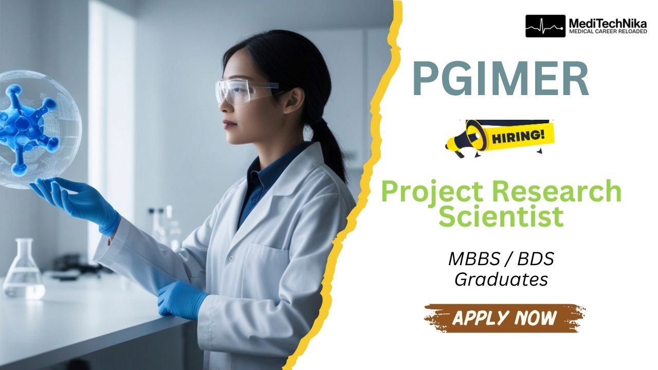 ICMR Project Vacancy: Scientist Role at PGIMER Chandigarh ICMR Project Vacancy: Scientist Role at PGIMER Chandigarh