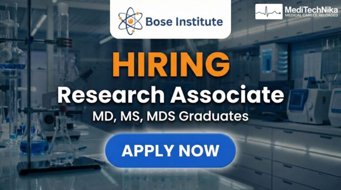 Research Associate Job Opportunity at Bose Institute, Kolkata. Apply now!