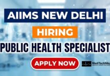 Public Health Specialist Job Opportunity at AIIMS New Delhi | Apply Now Public Health Specialist Job at AIIMS New Delhi
