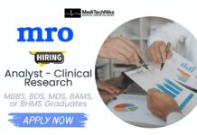 Top Clinical Research Job Opportunity at MRO for Medical and Healthcare Graduates Clinical Research Job at MRO | Apply for Healthcare Roles