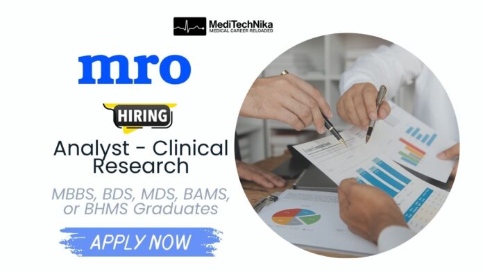 Clinical Research Job at MRO | Apply for Healthcare Roles