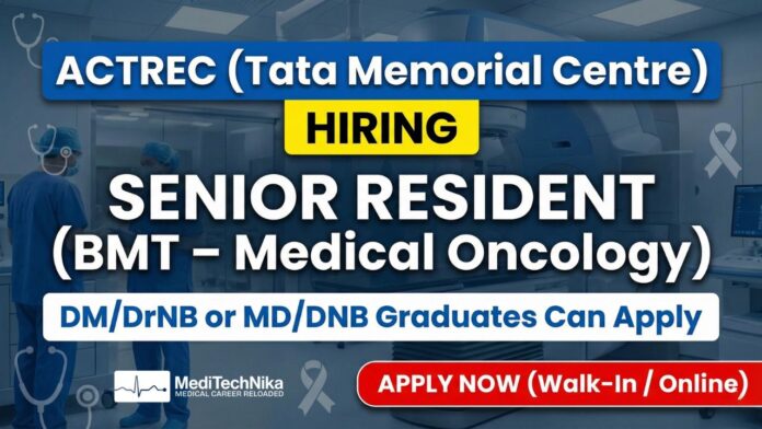 Senior Resident Job at ACTREC | Tata Memorial Centre Jobs