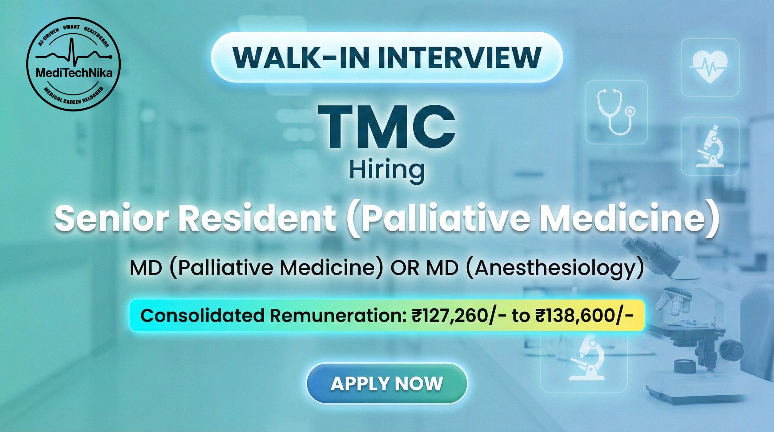 TMC Careers Apply Now for Senior Resident Position TMC Careers Apply Now for Senior Resident Position