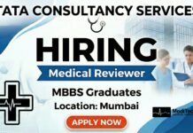 Medical Job Opportunity at TCS – Apply for the Medical Reviewer Role TCS is hiring for Medical Reviewer Role!! MBBS Graduates can apply.