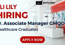 Top Health Care Job Opening at Eli Lilly: Sr. Associate Manager Top Health Care Job Opening at Eli Lilly: Sr. Associate Manager GMQO