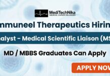 Medical Scientific Liaison Role at Immuneel Therapeutics Medical Affairs Job at Immuneel Therapeutics in Delhi