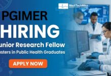 PGIMER Public Health Job Opportunity for Research Professionals PGIMER Public Health Job Opportunity for Research Professionals. Apply now!
