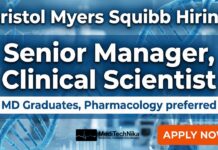 MD Job Opportunity at Bristol Myers Squibb – Clinical Scientist Role MD Job at Bristol Myers Squibb | Senior Clinical Scientist Role