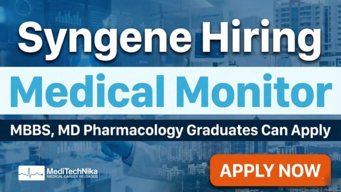 Medical Job at Syngene | Jobs in Bangalore