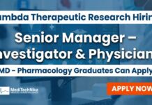 MD Pharmacology Job Opportunity at Lambda Therapeutic Research, Ahmedabad MD Pharmacology Job in Ahmedabad | Lambda Therapeutic Research