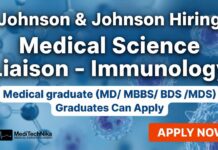 Medical Science Liaison Job for Freshers at Johnson & Johnson | Kolkata Medical Science Liaison Job at Johnson & Johnson