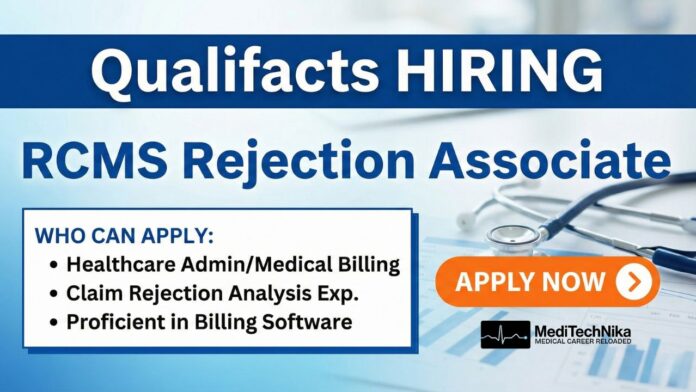 Healthcare Job: RCMS Rejection Associate at Qualifacts